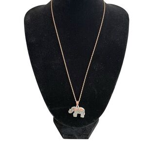 ALEX AND ANI Two Tone Rose Gold Tone and Silver Tone Elephant Necklace from 2018